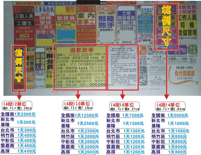 刊登道歉啟示 刊登道歉啟示